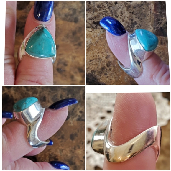 Genuine Santa Rosa Turquoise Ring Size 7 - Picture 3 of 7